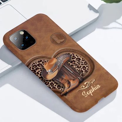 Cowgirl Boots - Personalized Cowgirl Full Print Phone Case