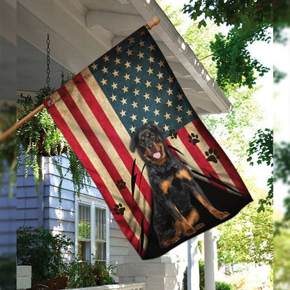 Rottweiler American Garden Flag, House Flag