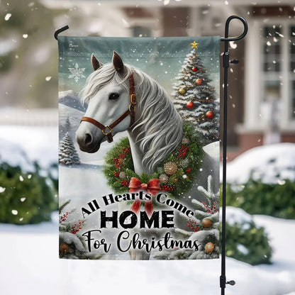 Horse Christmas Garden Flag, House Flag