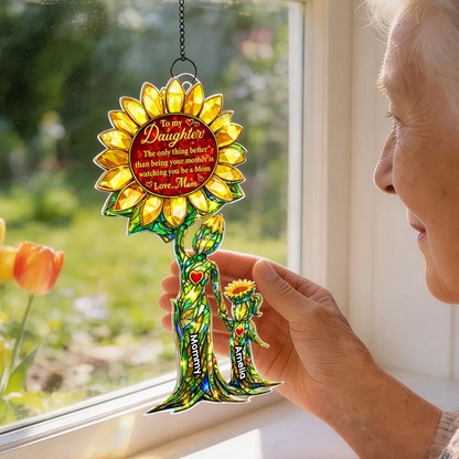 You Be a Mom Mother Daughter - Personalized Suncatcher - Hanging Decor - Heartfelt Mother's Day Gift for Daughter
