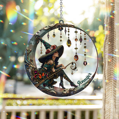 Beautiful Witch - Personalized Witch Window Hanging Suncatcher
