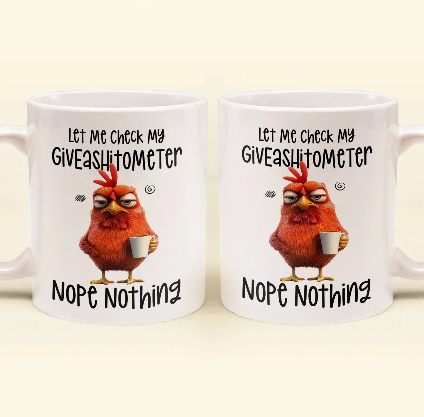 Funny Mug - Let Me Check My Giveashitometer Nope Nothing