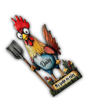 My Garden My Rules - Personalized Cut Metal Sign