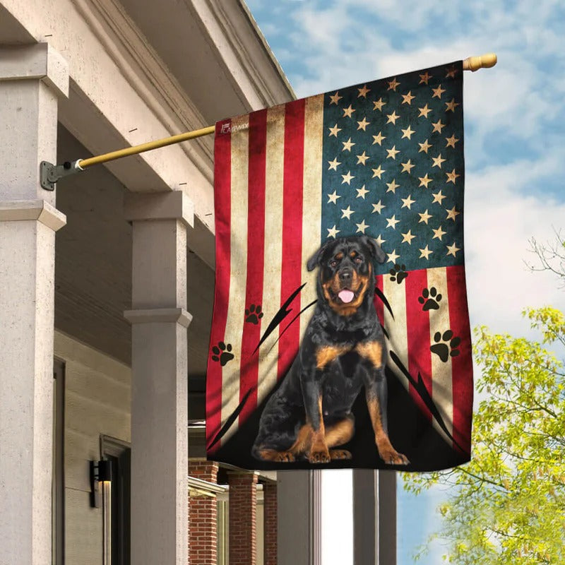 Rottweiler American Garden Flag, House Flag
