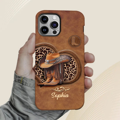 Cowgirl Boots - Personalized Cowgirl Full Print Phone Case