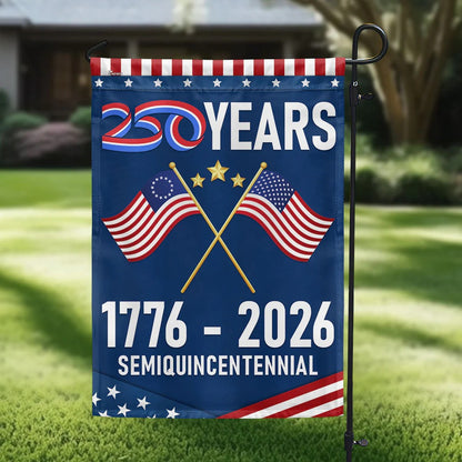 America 250th Anniversary US Semiquincentennia Garden Flag, House Flag