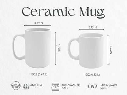 Personalized Flamingo Mom & Daughter White Mug