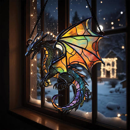 Colorful Magic Dragon Acrylic Window Hangings