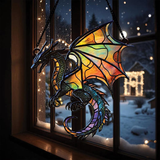 Colorful Magic Dragon Acrylic Window Hangings