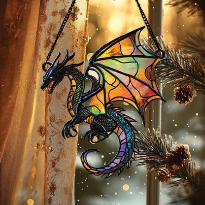 Colorful Magic Dragon Acrylic Window Hangings