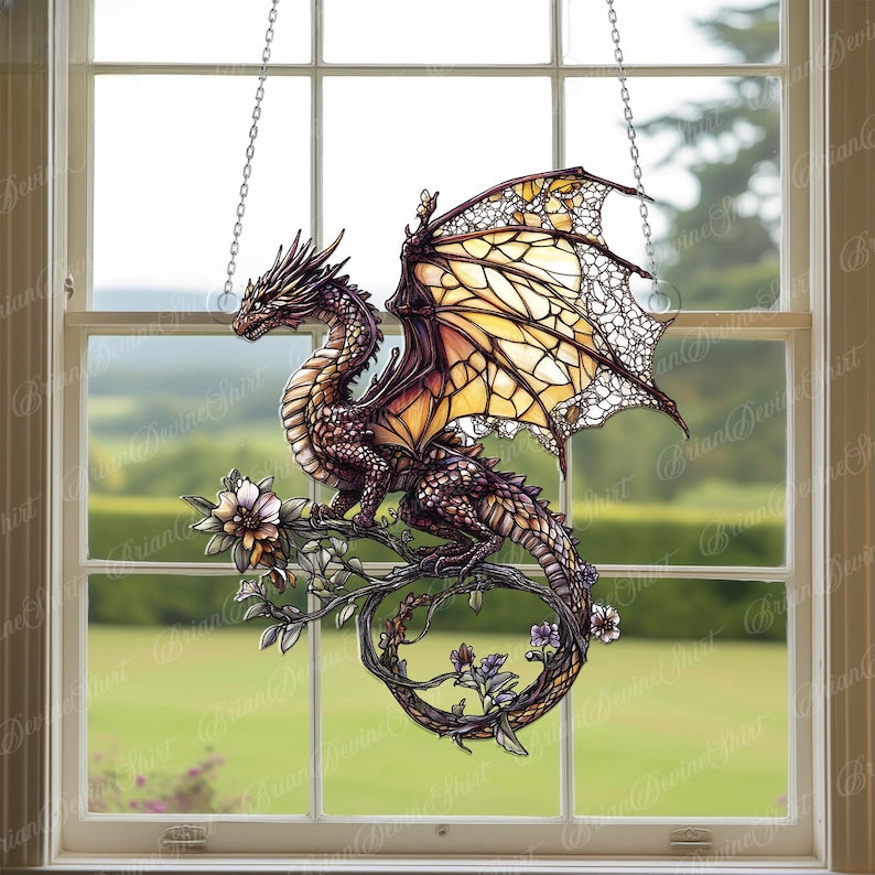 Halloween Dragon Acrylic Window Hangings