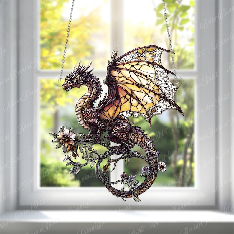 Halloween Dragon Acrylic Window Hangings