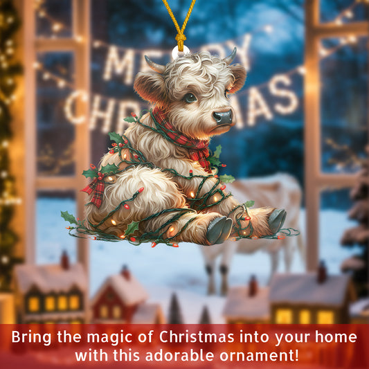 Cute Cow Christmas Ornament