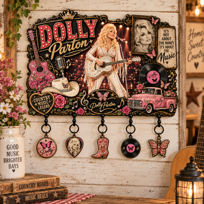Dolly Parton Country Music Legend Vintage Wall Key Holder – Music Legend Wall Key Rack
