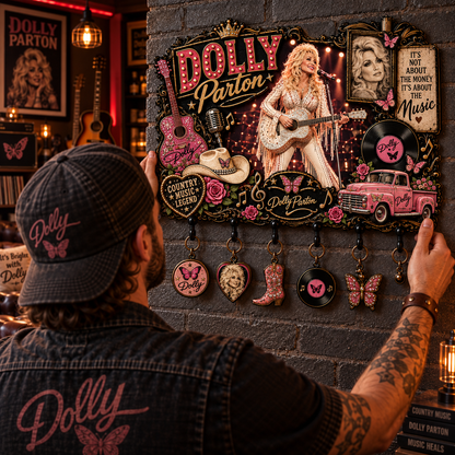 Dolly Parton Country Music Legend Vintage Wall Key Holder – Music Legend Wall Key Rack