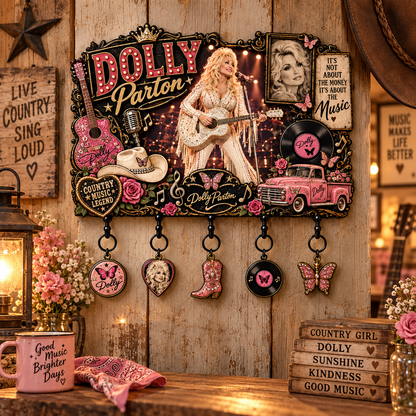 Dolly Parton Country Music Legend Vintage Wall Key Holder – Music Legend Wall Key Rack
