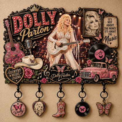 Dolly Parton Country Music Legend Vintage Wall Key Holder – Music Legend Wall Key Rack