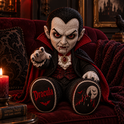 Dracula Gothic Vampire Custom Shape Pillow – Creepy Halloween Collector Gift