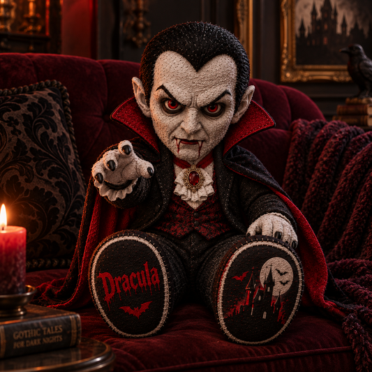 Dracula Gothic Vampire Custom Shape Pillow – Creepy Halloween Collector Gift