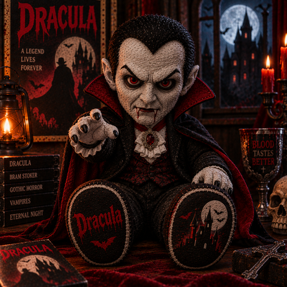 Dracula Gothic Vampire Custom Shape Pillow – Creepy Halloween Collector Gift