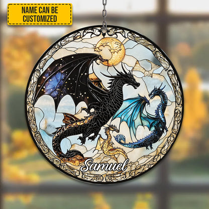 Dragon With Book - Personalized Acrylic Window