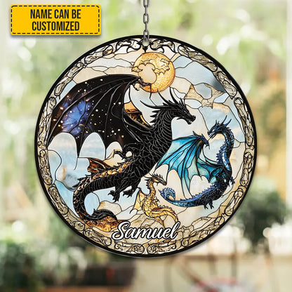 Dragon With Book - Personalized Acrylic Window