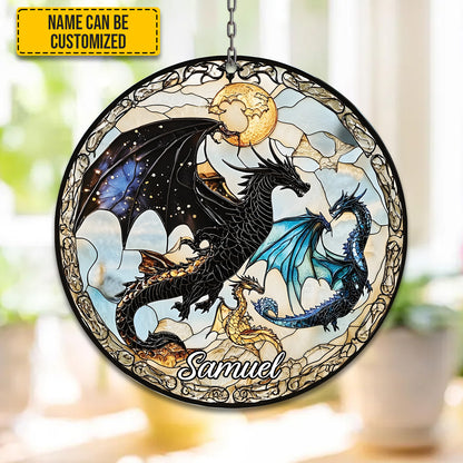 Dragon With Book - Personalized Acrylic Window