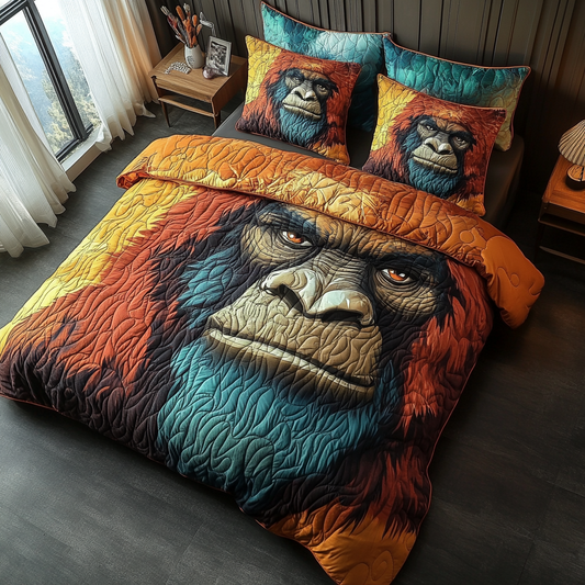 Elusive Legend Bigfoot Quilted Bedding Set