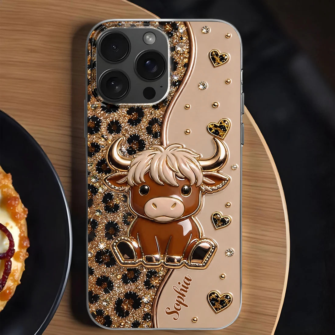 Personalized Cute Highland Cow Phone Case