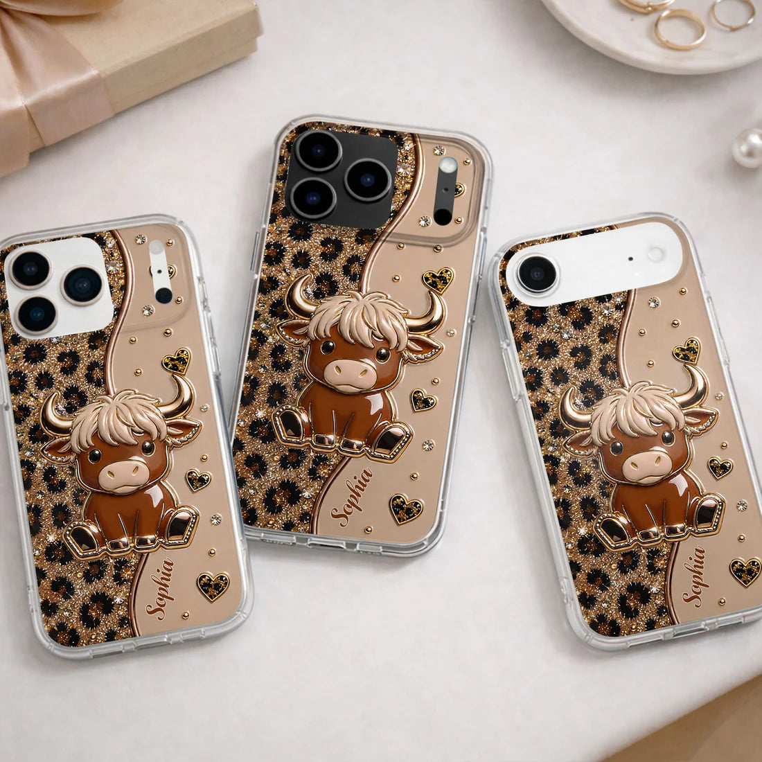 Personalized Cute Highland Cow Phone Case