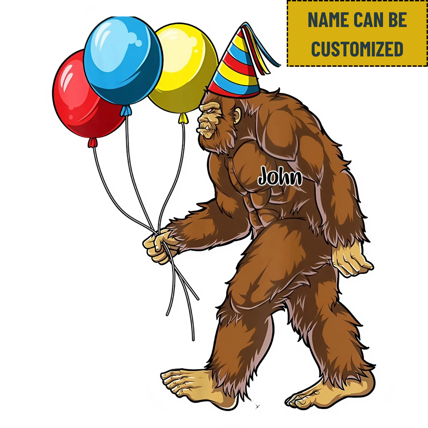 Personalized Bigfoot Is My Birthday Stickers