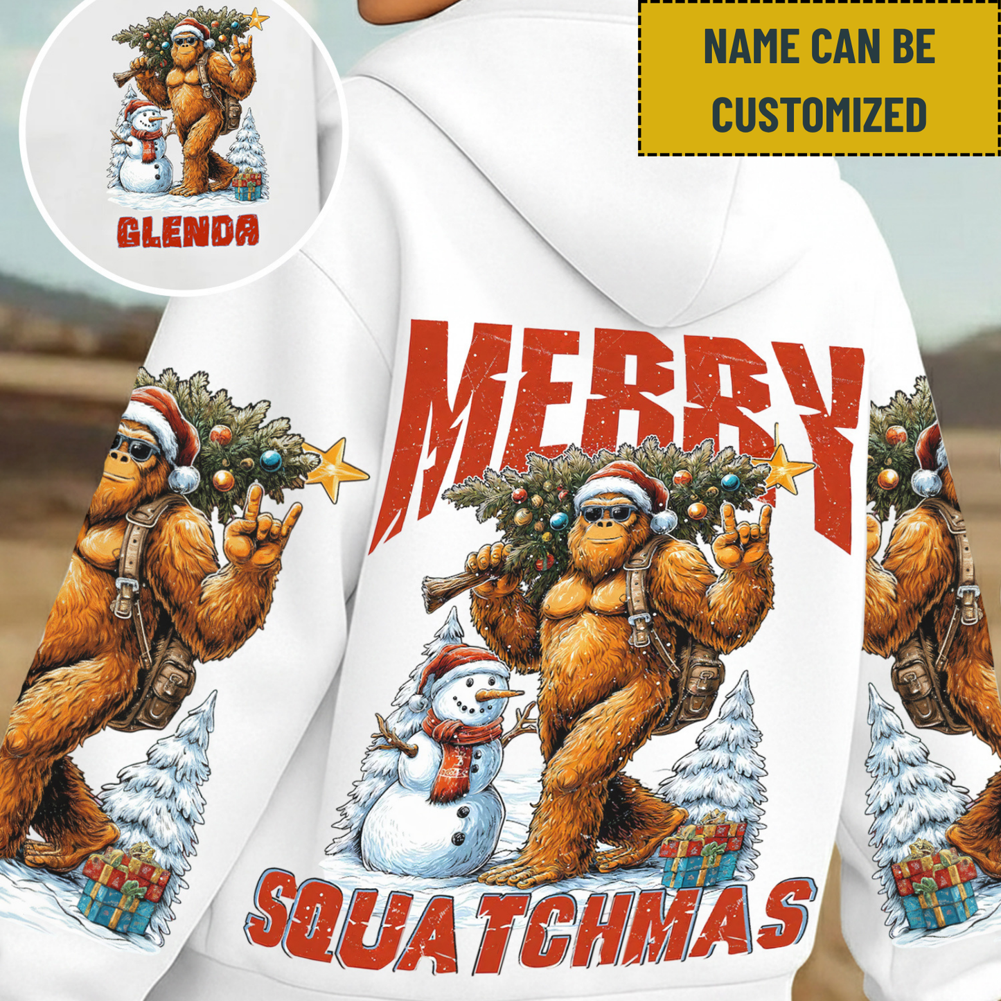 Merry Squatchmas – Personalized Sasquatch All Over Print Shirt