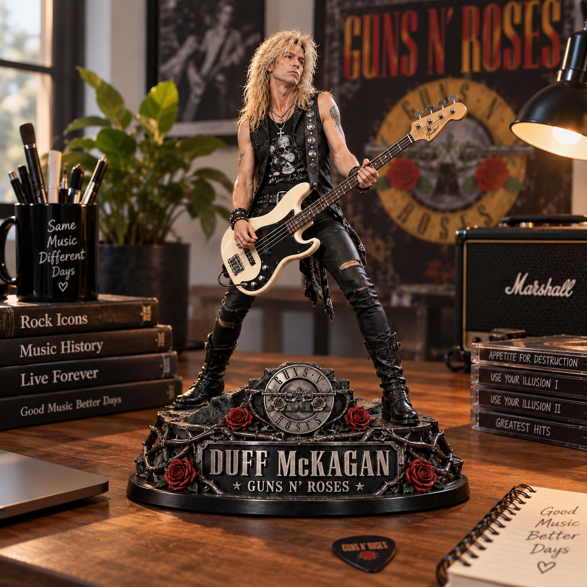 Duff McKagan Guns N’ Roses – Collectible Acrylic Plaque Table Decor