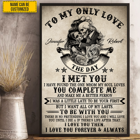 To My Only Love Canvas, Poster, Wall Decor