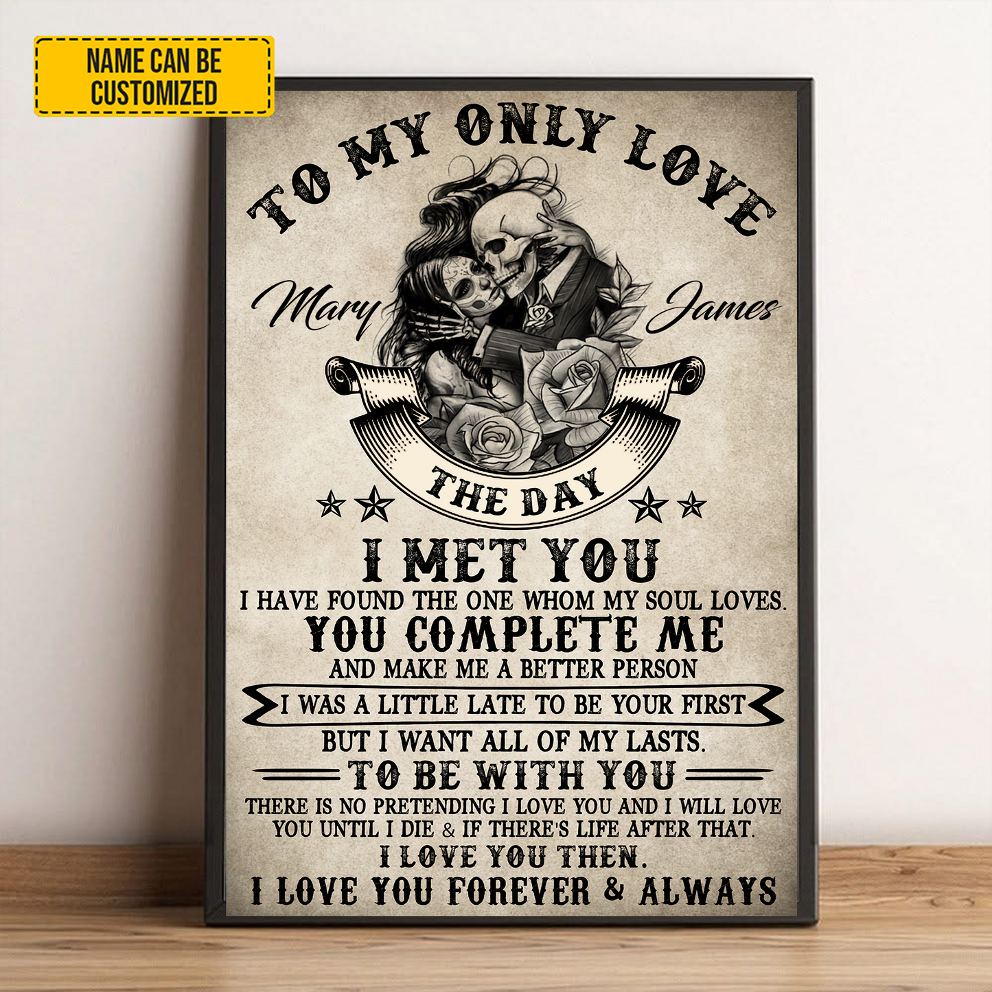 To My Only Love Canvas, Poster, Wall Decor