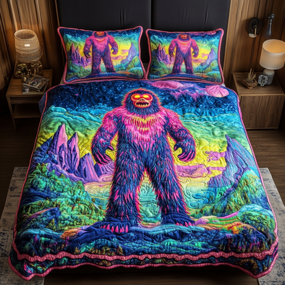 Forest Legend - Bigfoot Quilted Bedding Set