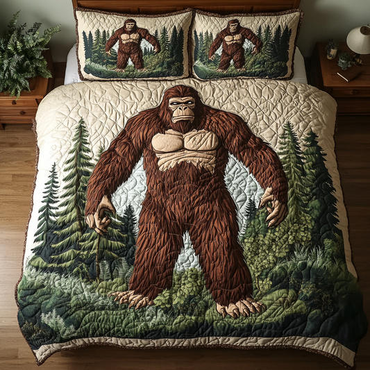 Forest Legend - Bigfoot Quilted Bedding Set