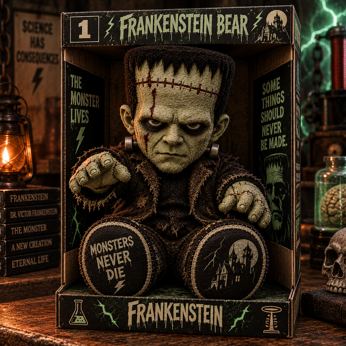 Frankenstein Monster Custom Shape Pillow – Creepy Halloween Collector Gift