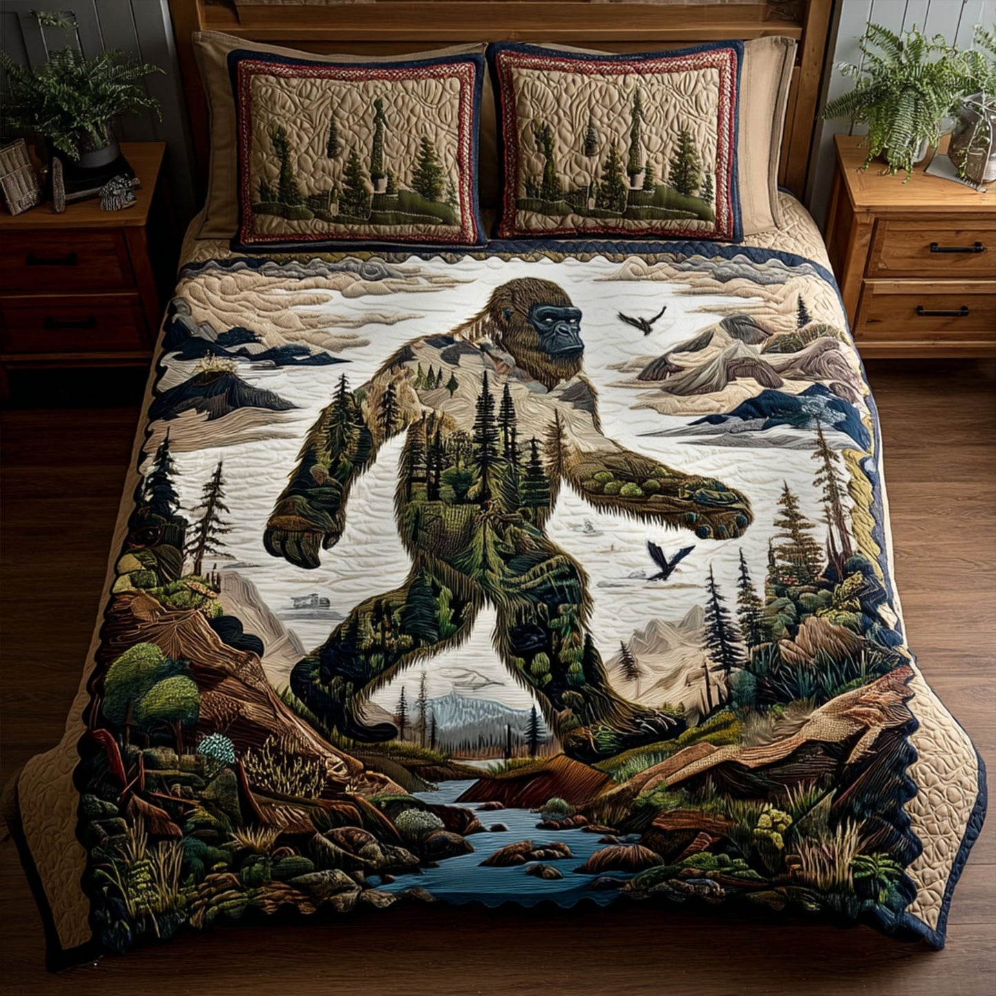 Freedom Footprint Bigfoot Quilted Bedding Set