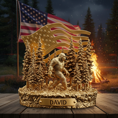 Golden Bigfoot Sighting – Personalized Funny Acrylic Plaque