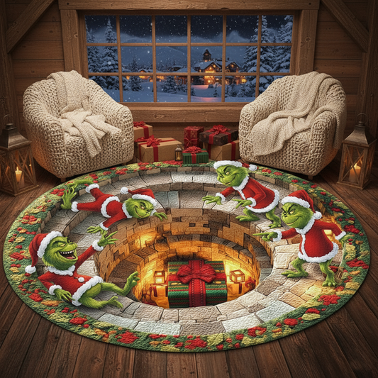 Little Green Rascals Quilted Round Mat