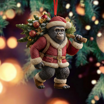 Santa Squatch – Funny Christmas Ornament