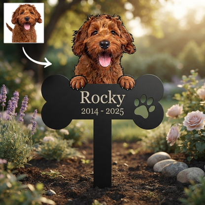 A Beautiful Tribute to a Faithful Friend – Personalized Pet Memorial Garden Stake