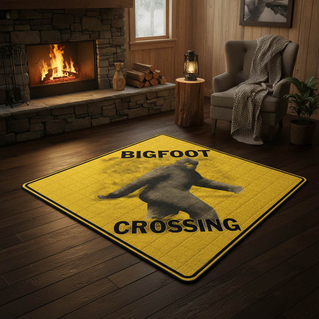 Bigfoot Crossing Quilted Square Mat