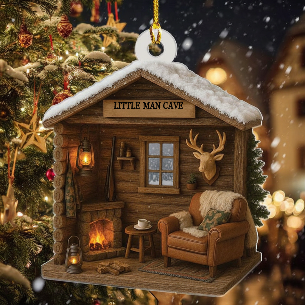 The Hunter’s Lodge – Personalized Hunting Ornament
