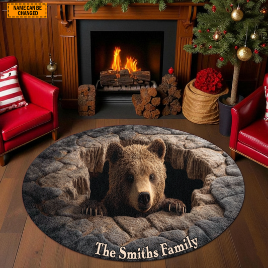 Peek-A-Bear Personalized Round Mat