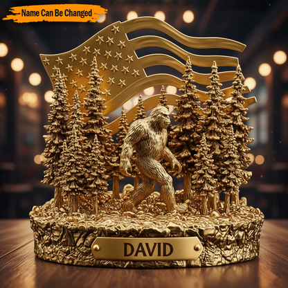 Golden Bigfoot Sighting – Personalized Funny Acrylic Plaque