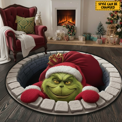 Green Monster’s Gift Heist Quilted Round Mat