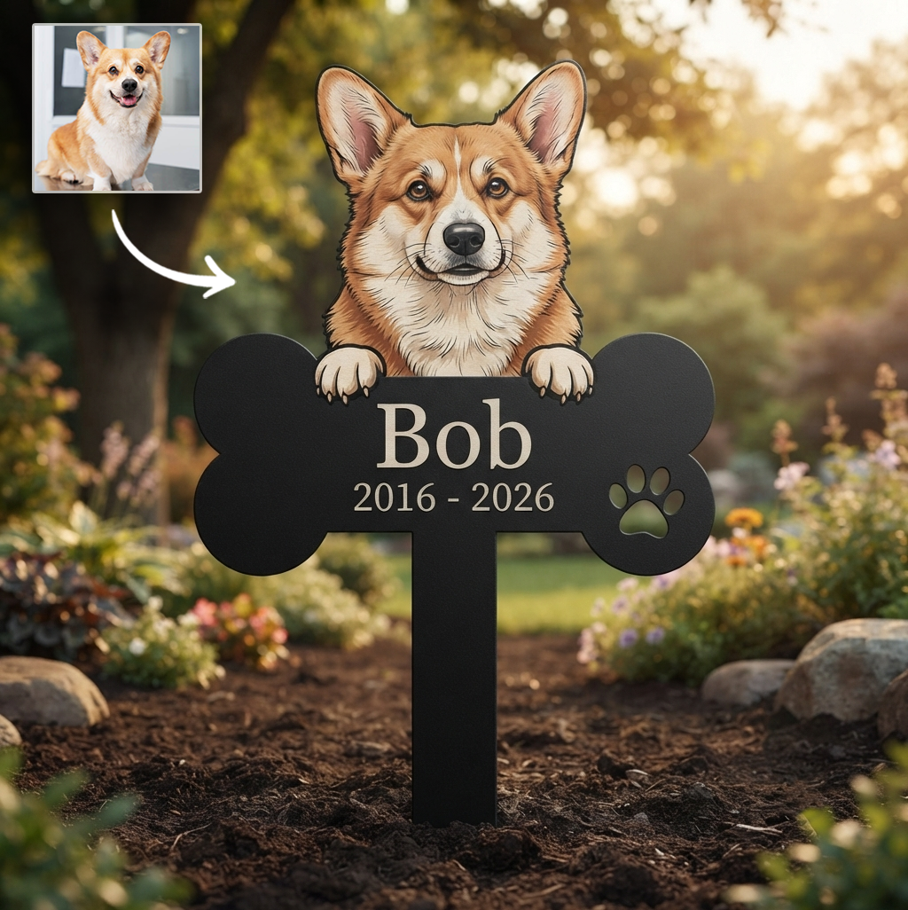 A Beautiful Tribute to a Faithful Friend – Personalized Pet Memorial Garden Stake