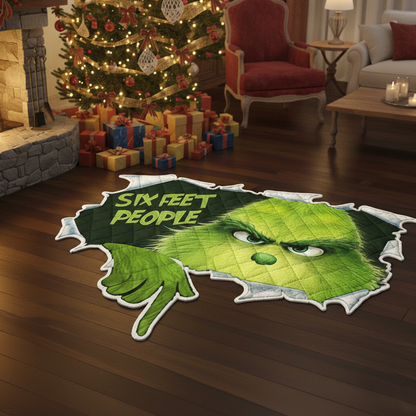 Stay Back, Green Monster’s Christmas Rug